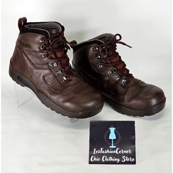 Drew Men\'s Brown Leather  Slip & Oil Resistant Rockford  Work Boots 8.5 322 main image 10